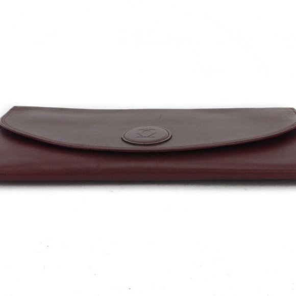 Authentic  used Cartier clutch bag mast line Bordeaux leather - Picture 5 of 8